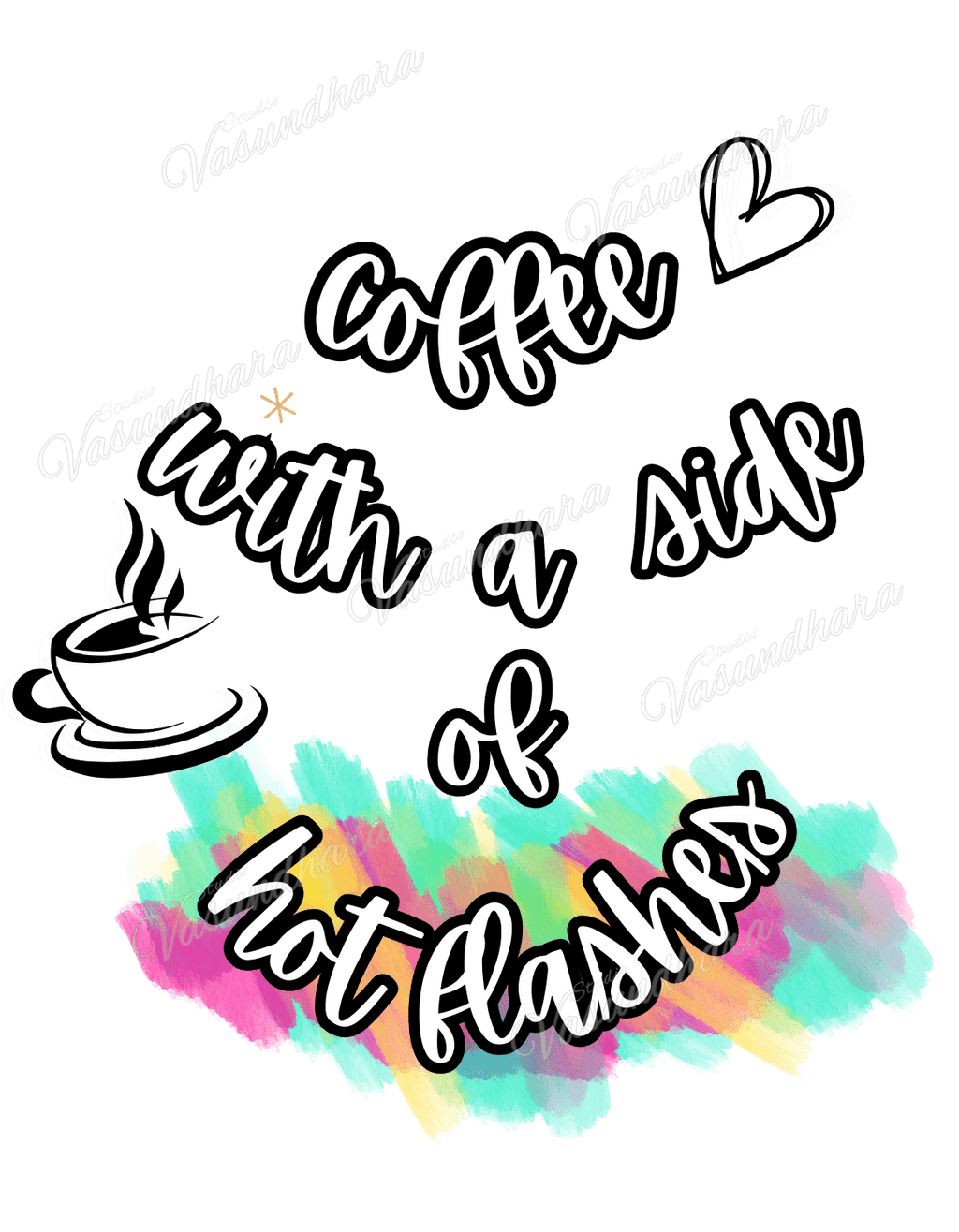 Quirky Women's tees - Coffee and hot flashes