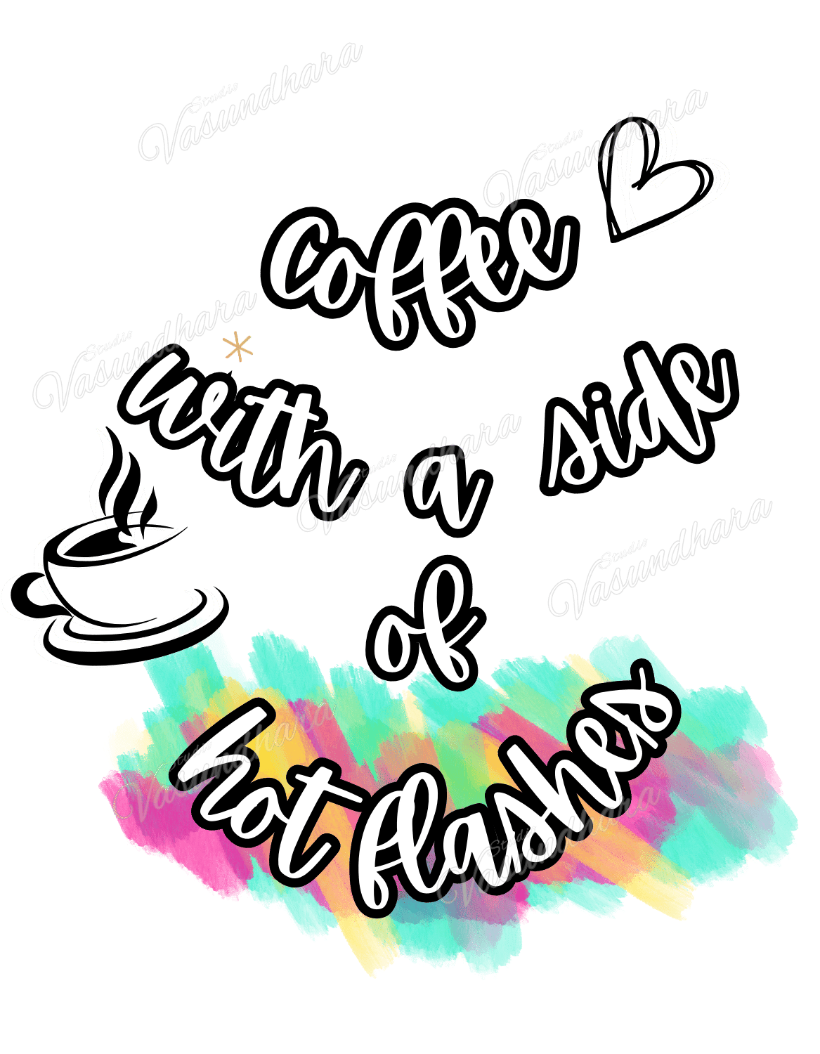 Quirky Women's tees - Coffee and hot flashes